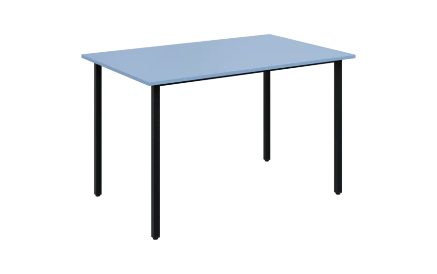 JSB 120N Jídelní stůl 1200 x 800 mm, deska blankyt / podnož černá